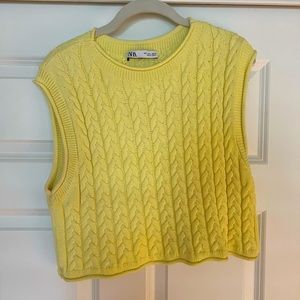 ZARA Yellow Vest! Gently Used! Size large
